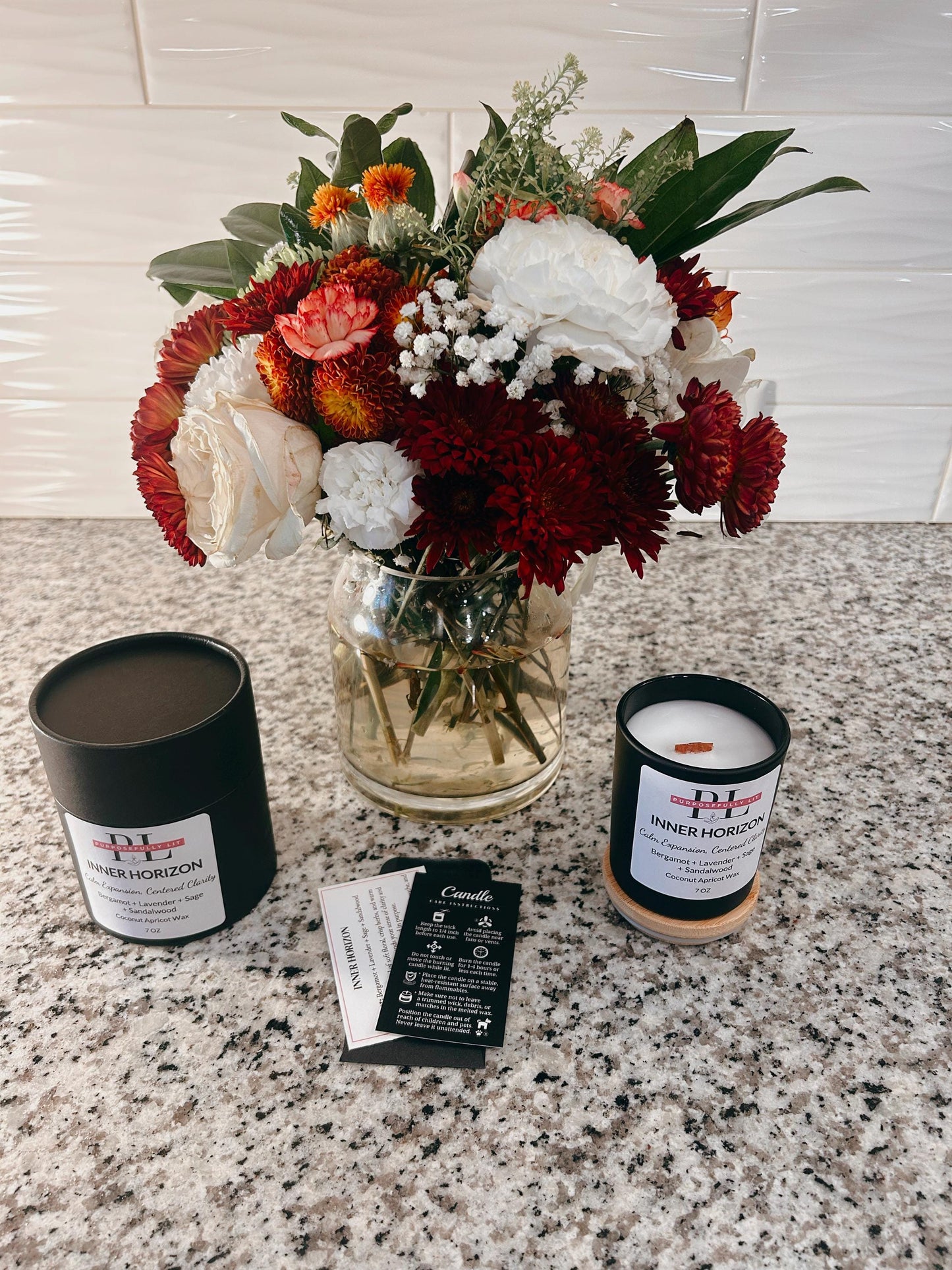 Inner Horizon | 7oz Affirmation Candle | Bergamot, Lavender & Sage | Inspirational Gift