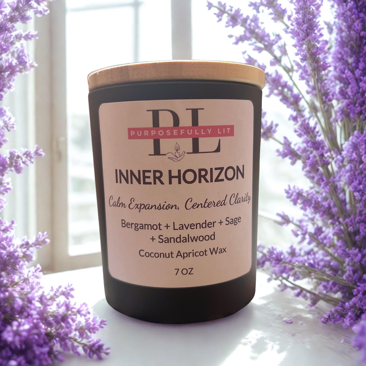 Inner Horizon | 7oz Affirmation Candle | Bergamot, Lavender & Sage | Inspirational Gift