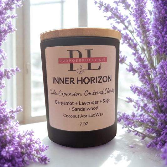 Inner Horizon | 7oz Affirmation Candle | Bergamot, Lavender & Sage | Inspirational Gift